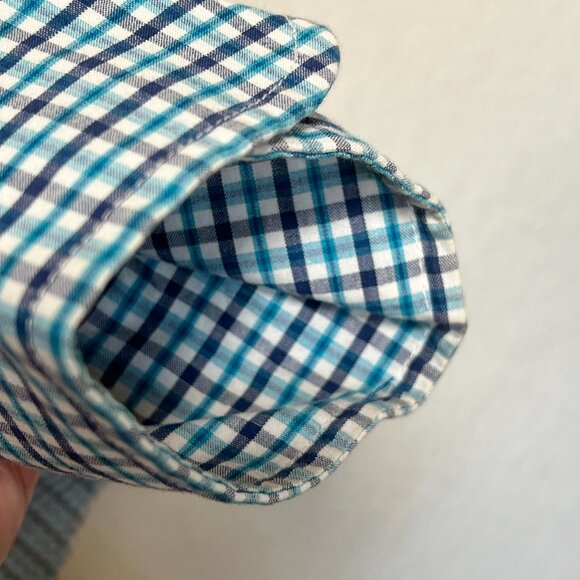 Aeropostale Classic Fit Blue Checker Shirt Mens Size L - Picture 7 of 14